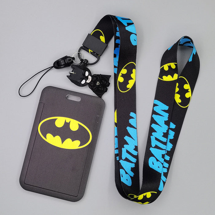 Wholesale Cartoon Superhero Bus Pass Holder With Neck Lanyard ABS Material Trendy Fashion Accessory