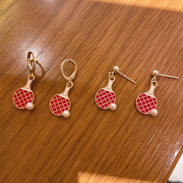 Wholesale 925 silver needle table tennis earrings