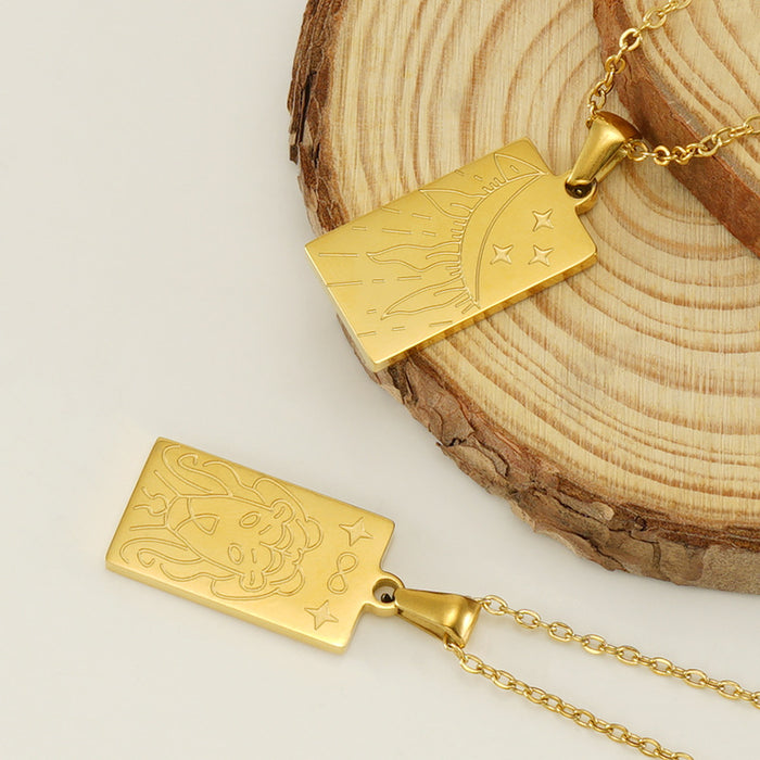 Wholesale Stainless steel square pendant necklace