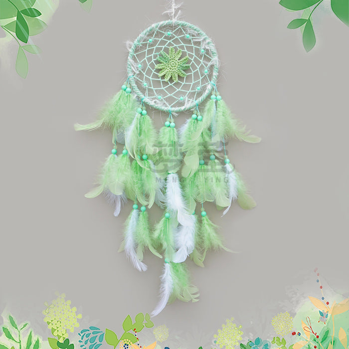 Wholesale Chic Handmade Pink Rooster Feather Dreamcatcher Home Decor MOQ≥2