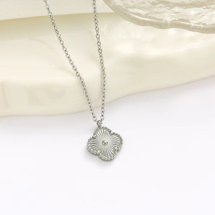 Wholesale 13mm Clover Double sided Laser Stainless Steel Bracelet Light Luxury Jewelry Wholesale