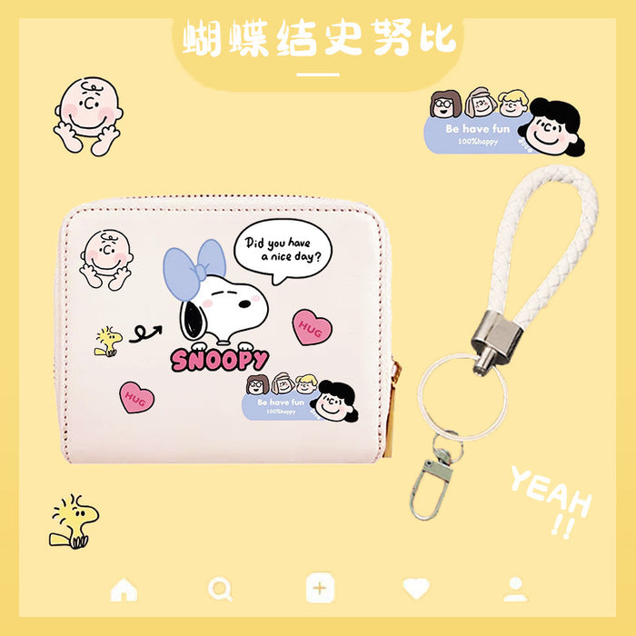 Wholesale  Cartoon Snoopy Wallet Card Bag Small and Large   Cute Chain Anti-degaussing