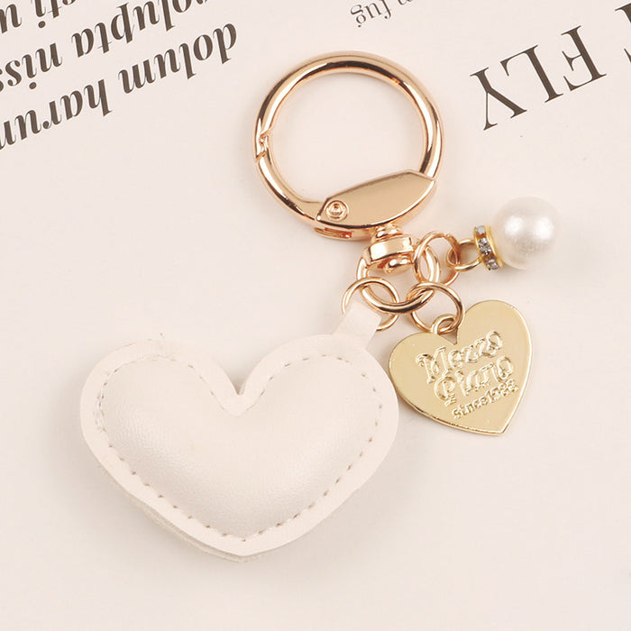 Wholesale Leather Heart Alloy Keychain JDC-KC-QianC003