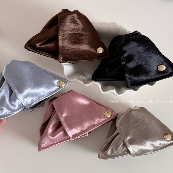 Wholesale Satin Shell Triangle Hair Clips Gold Label Shark Clip