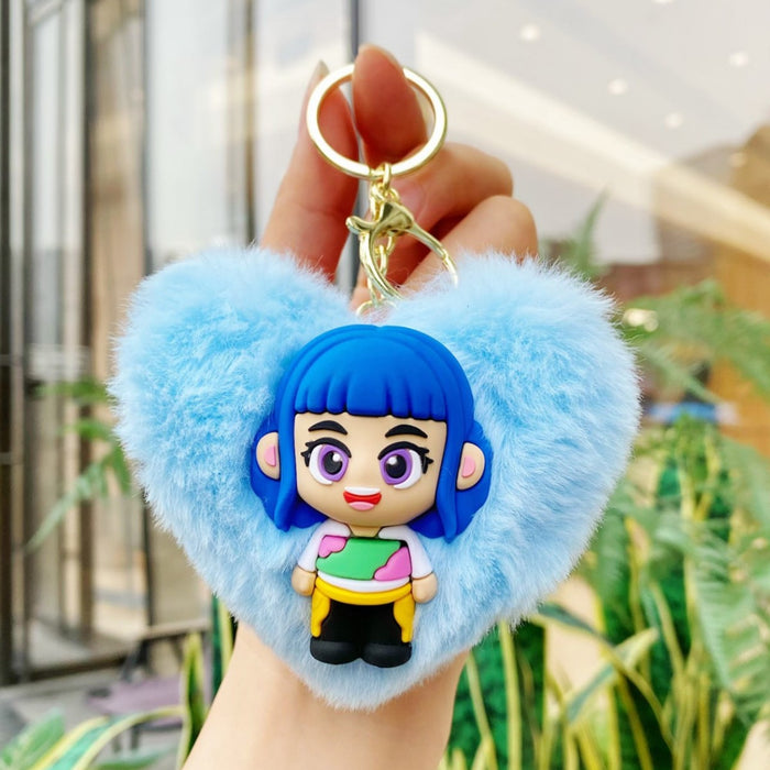 Wholesale Pom Pom Keychain K-Pop Pendant Anime Stuffed Pendant