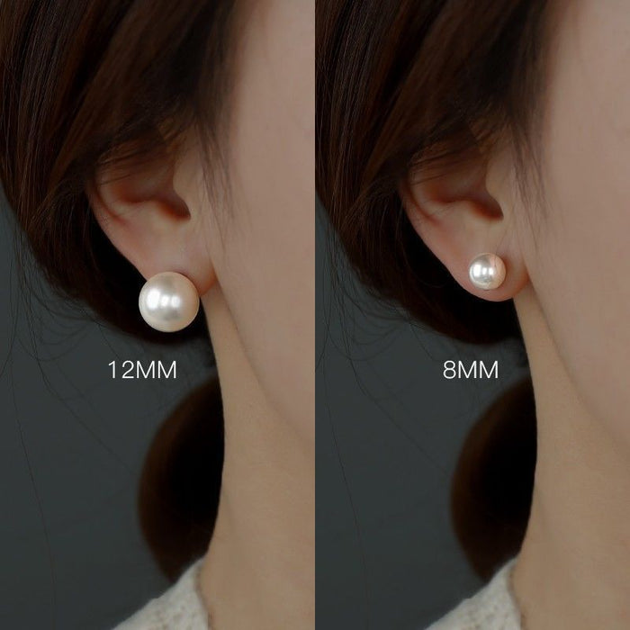 Wholesale  Silver Earrings   Pearl Earrings Shell Bead Earrings Women