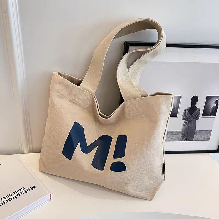 Wholesale Versatile class canvas bag, simple and casual commuting tote bag, large capacity single shoulder bag