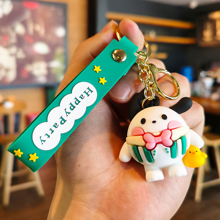 Wholesale Silicone Cartoon Doll Keychain JDC-KC-Tingm149