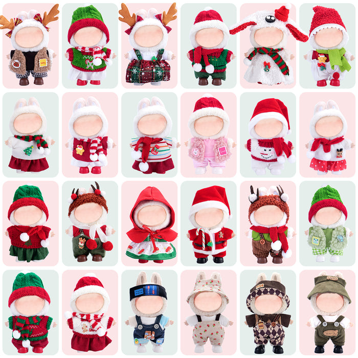 Wholesale ( Clothes only)  Baby clothes 17cm plush Christmas dress