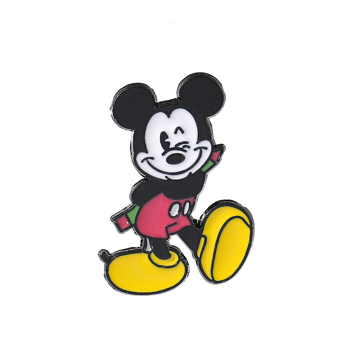 Wholesale Cartoon Mouse Princess Brooch Cute Metal Badge Pin For Clothing Trendy DIY Accessory For Resale