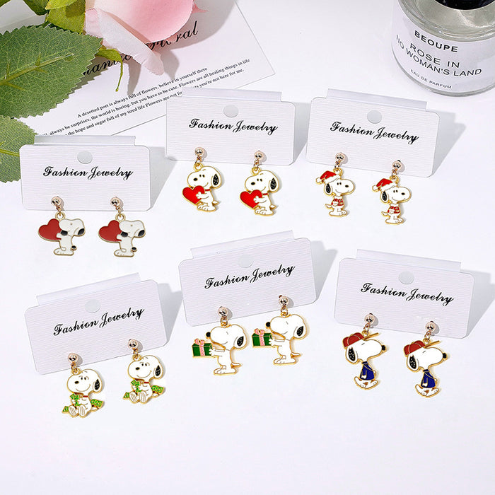 Wholesale Cute Cartoon Short Stud Earrings 925 Silver Jewelry Accessory for Women Gift MOQ≥2