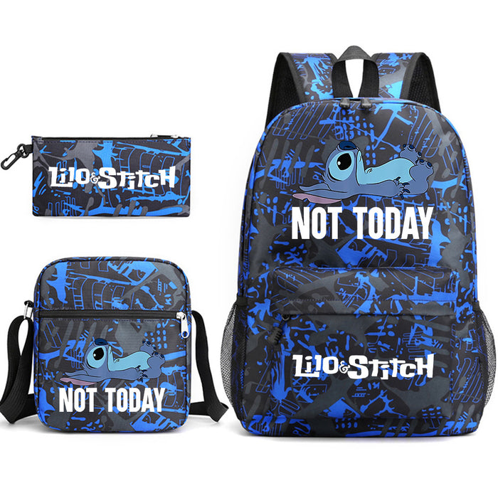 Wholesale Printed Large Capacity Canvas Backpack Three-piece Set JDC-BP-WuDM002