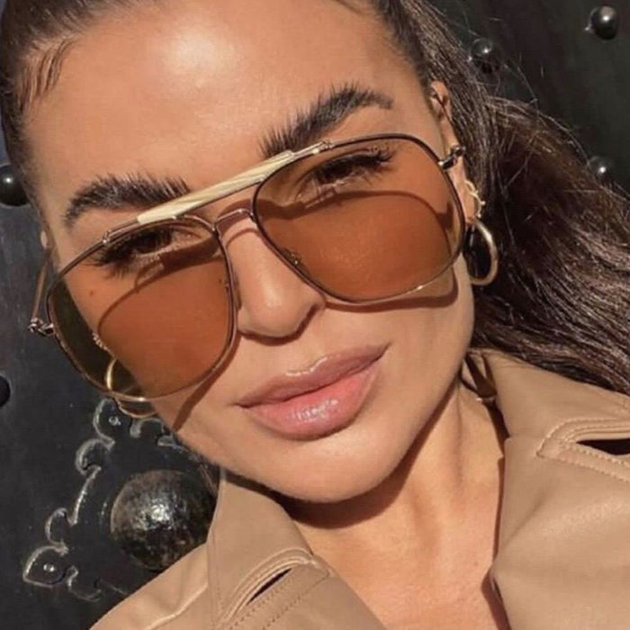 Wholesale Women's metal framed sunglasses, internet famous sunglasses, same style sunglasses