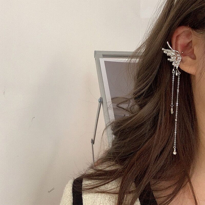 Wholesale Butterfly ear bone clip, niche high-end feeling, ear hook without ear hole, ear clip with tassel earrings and earrings