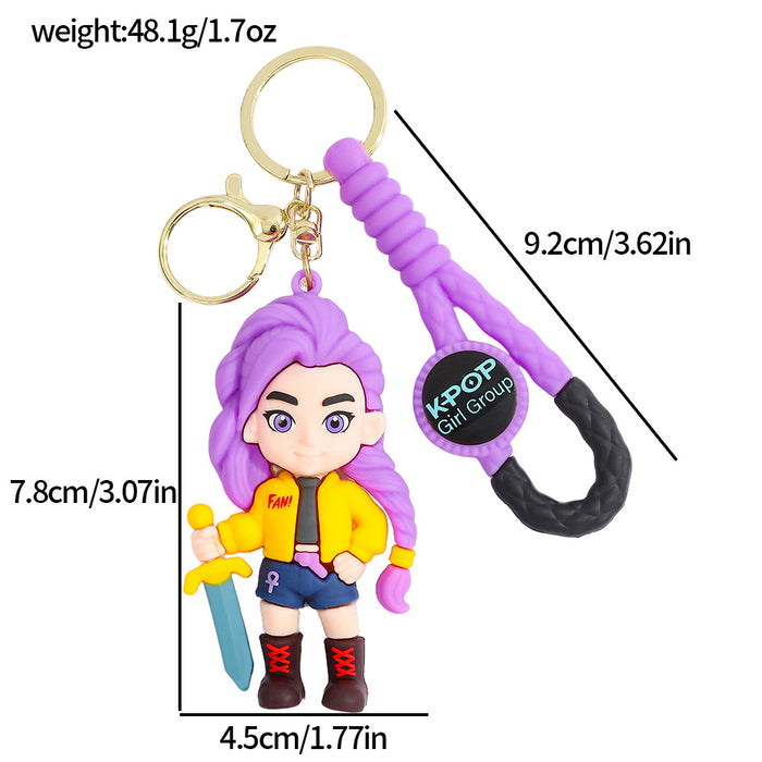 Wholesale KPOP keychain PVC backpack charm