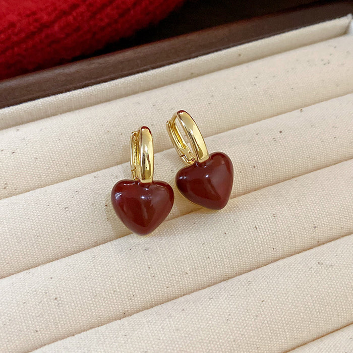 Wholesale Silver needle oil drop flower geometric earrings  summer new all-match earrings