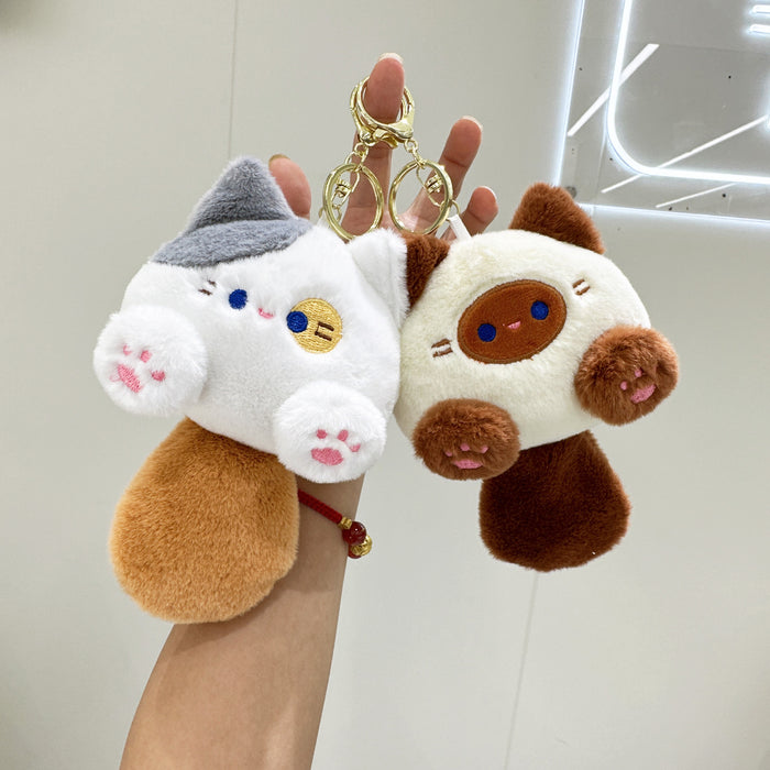 Wholesale Plush Cartoon Cat Plush Toy Keychain JDC-KC-YuKun005