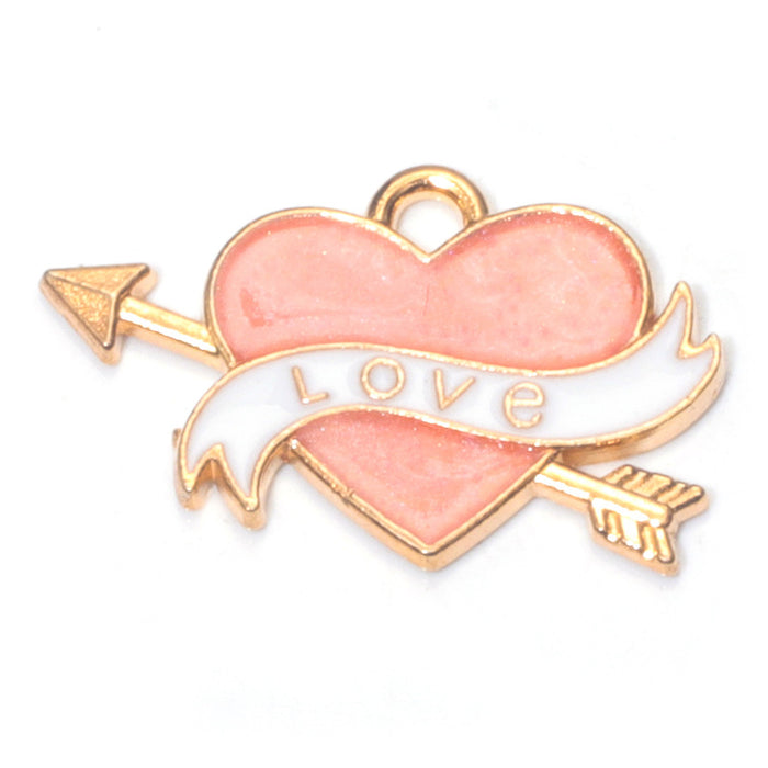 Wholesale Chic Pink Alloy Oil Drip DIY Jewelry Charms Crown Theme for Bracelet Necklace Bag Decoration