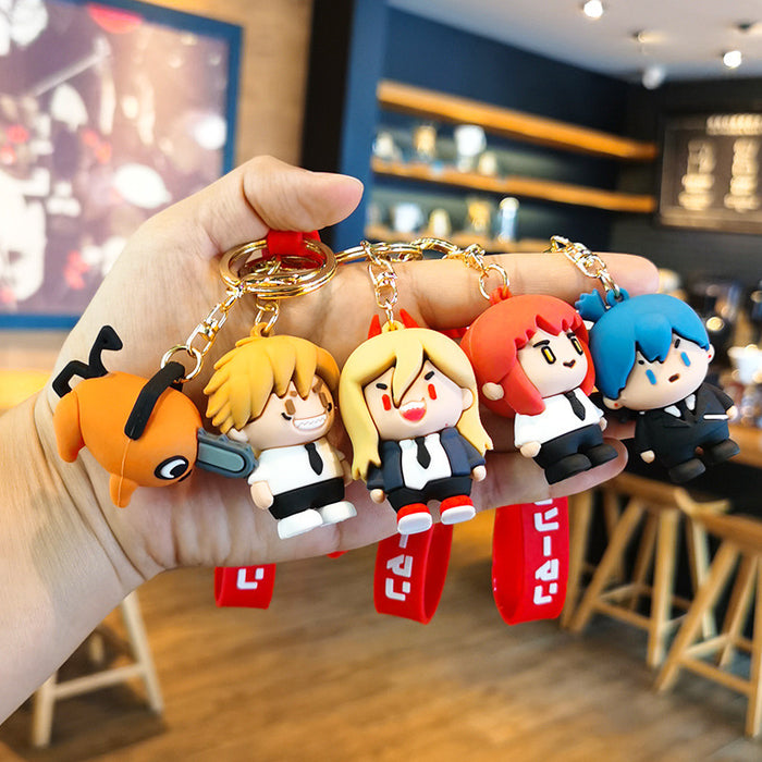 Wholesale Cartoon 3D Doll Rubber Keychain JDC-KC-Tingm040