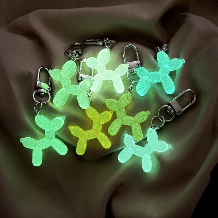 Wholesale Laser luminous ball dog key chain