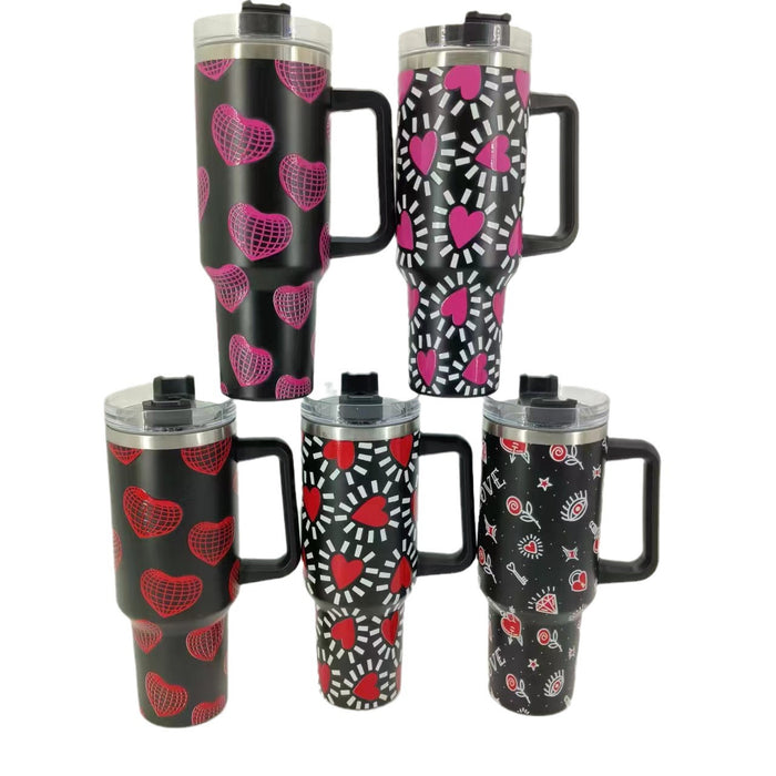 Wholesale Valentine' s Day Themed 40oz Insulated Car Cup with Handle 304 Stainless Steel MOQ≥2