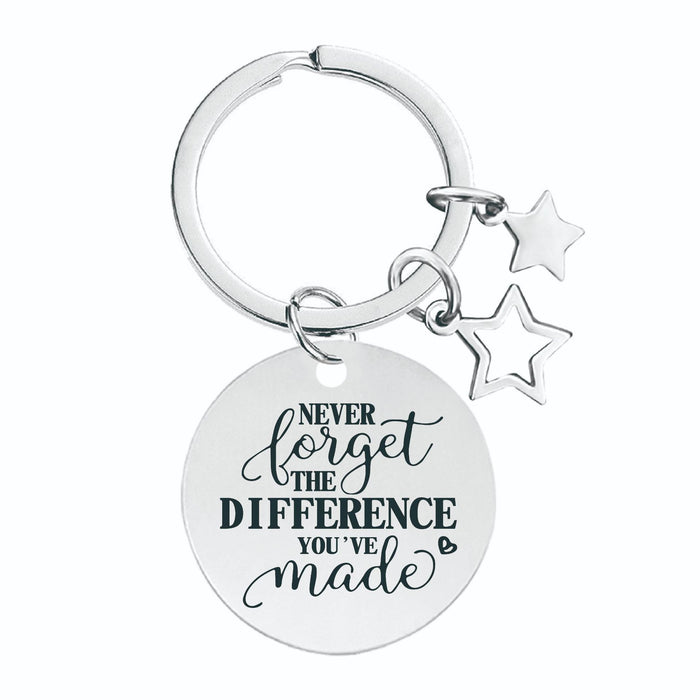 Wholesale Five-pointed Star Stainless Steel Keychain JDC-KC-GangGu050