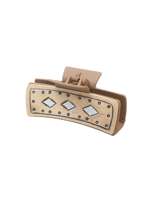 Wholesale Western Denim Leather Hairpin Sunflower Poker Clip Women Shark Clip