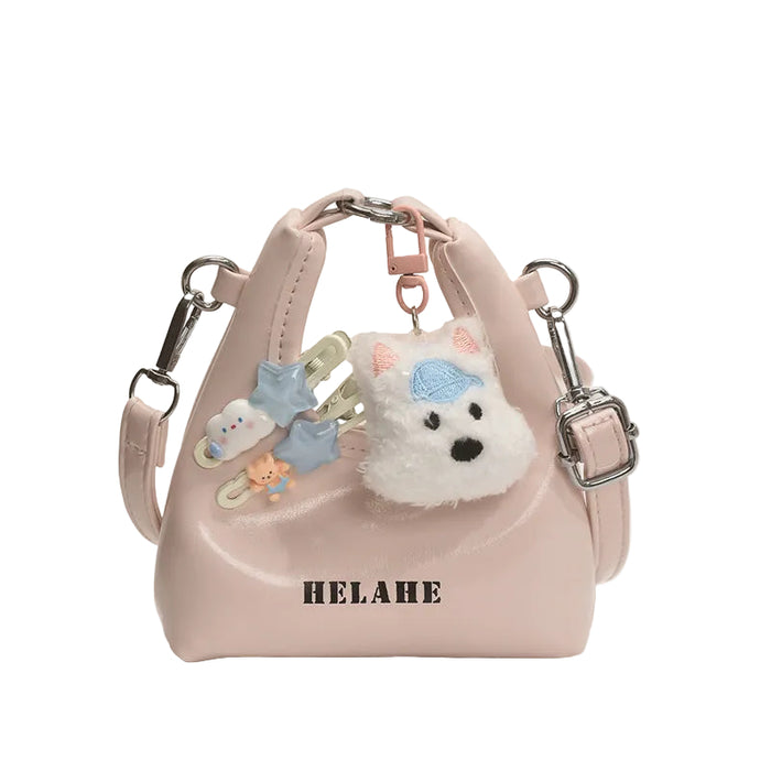 Wholesale Kids' Retro Oiled Leather Mini Cute Puppy Crossbody Shoulder Bags