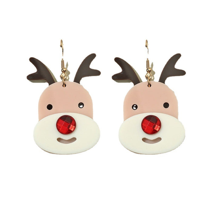 Wholesale Christmas Acrylic Cartoon Color Matching Earrings JDC-ES-JunJie013