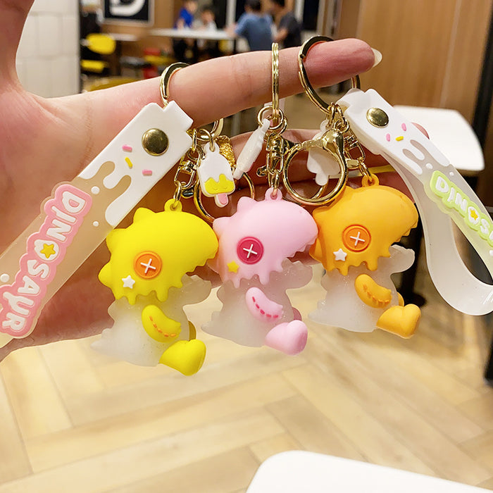 Wholesale PVC Ice Cream Dinosaur Doll Keychain JDC-KC-NLu018