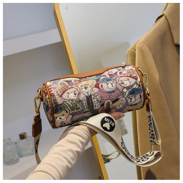 Wholesale Pen Holder Bag Embroidery Shoulder Bag Messenger Bag JDC-SD-Bain002