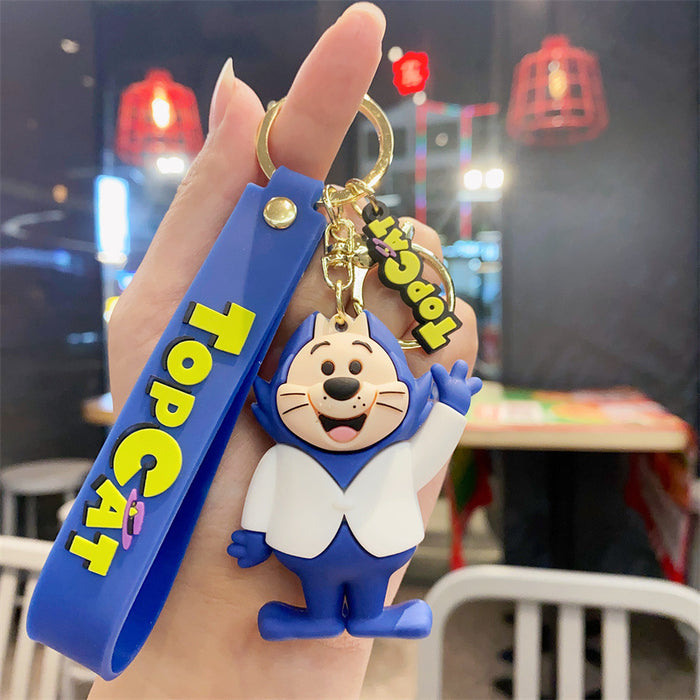 Wholesale Cartoon Standing Cat Backpack Keychain