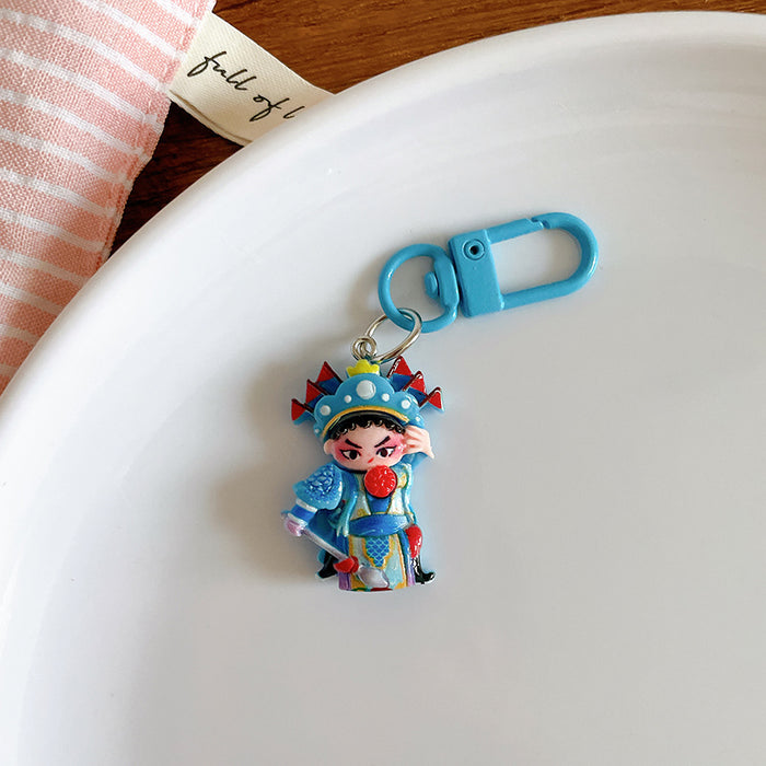 Wholesale Opera character keychain pendant, cute and personalized backpack hanging accessory with accessories