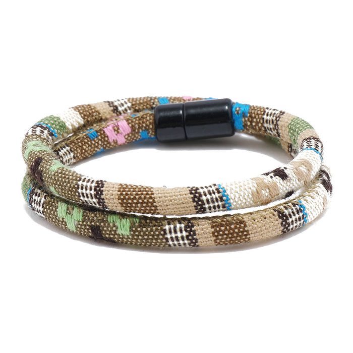 Wholesale Ethnic Style Men and Women Bracelet Colorful Fabric JDC-BT-XH028