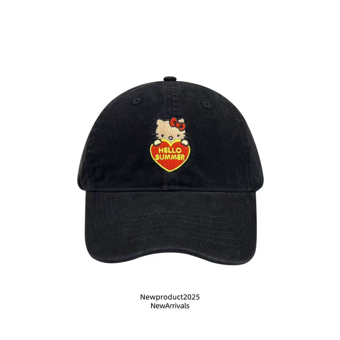 Wholesale Cute heart-embroidered baseball cap