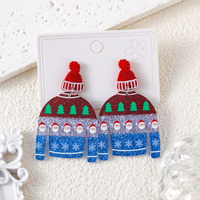 Wholesale Christmas earrings cute cute earrings Christmas tree snowflake women fashion jewelry