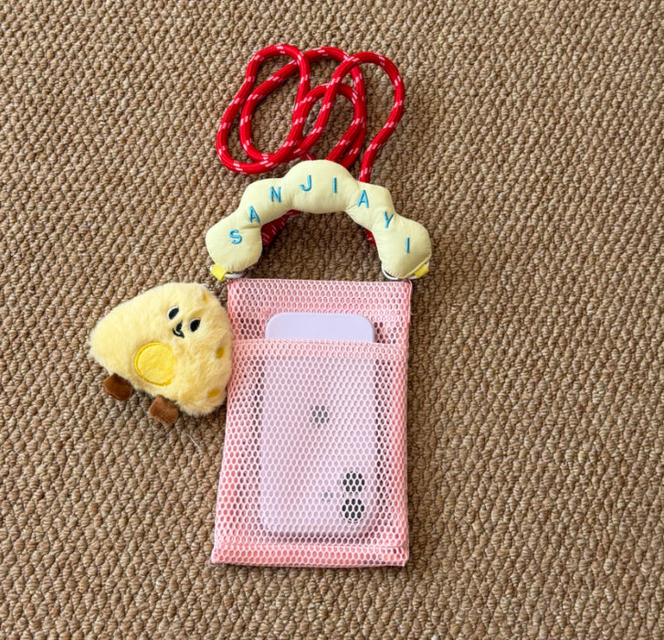 Wholesale Trendy Mesh Phone Bag Mint Green Crossbody Handbag MOQ≥2