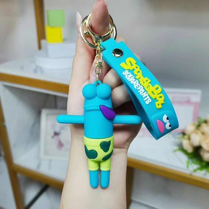 Wholesale Metal Funny Fish Character Keychain for Bag Charm Car Key Accessory Stylish Decorative Gift MOQ≥2