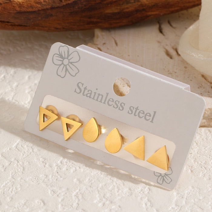 Wholesale Stainless Steel Gold Heart Earrings