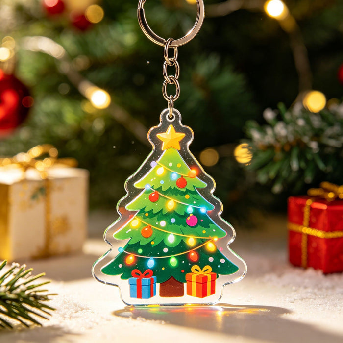 Wholesale Acrylic Christmas Keychain Holiday Gift Wedding Party Favor Boutique Accessory MOQ≥2