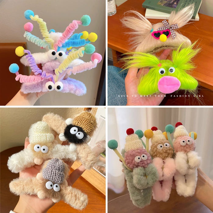 Wholesale Plush Cartoon Cute Hair Clips JDC-HC-Shuy003