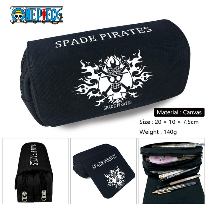 Wholesale Anime Canvas Pencil Case Multifunctional School Stationery Pouch For Students