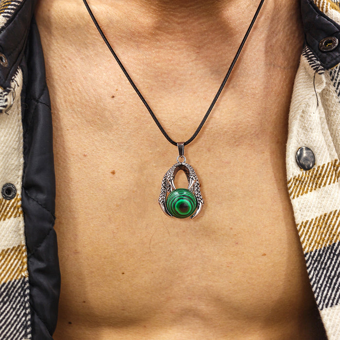 Wholesale Dragon claw shaped stone bead necklace