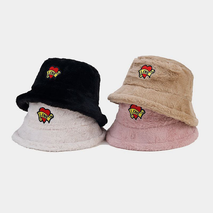 Wholesale Love Letters Plush Bucket Hat JDC-FH-LvY051