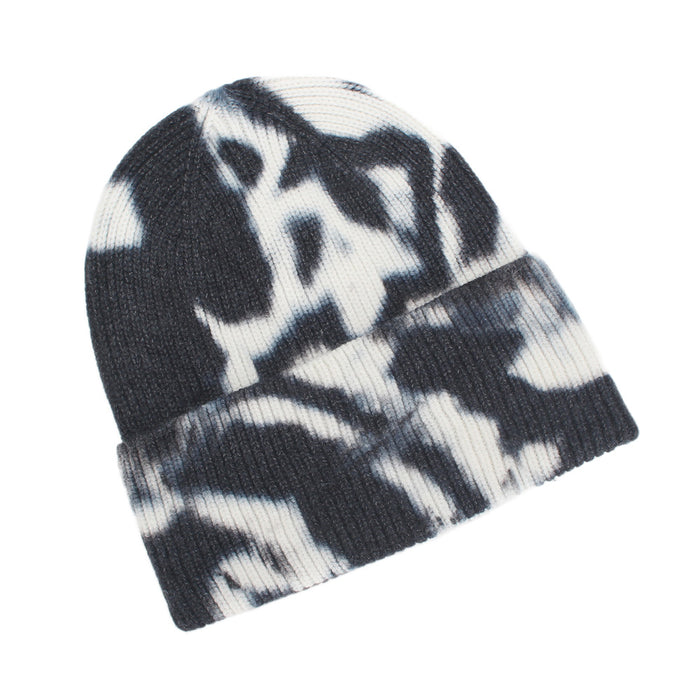 Wholesale Unisex tie-dye knitted beanie hat for winter