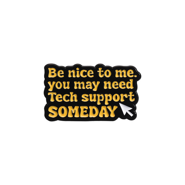 Wholesale Creative Circus English Letter Brooch Geometric Funny Badge Pin Zinc Alloy