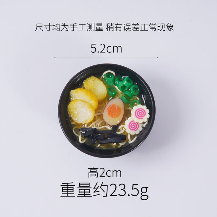 Wholesale PVC Simulated Seafood Ramen Keychain Bag Charm Decorative Accessory MOQ≥2