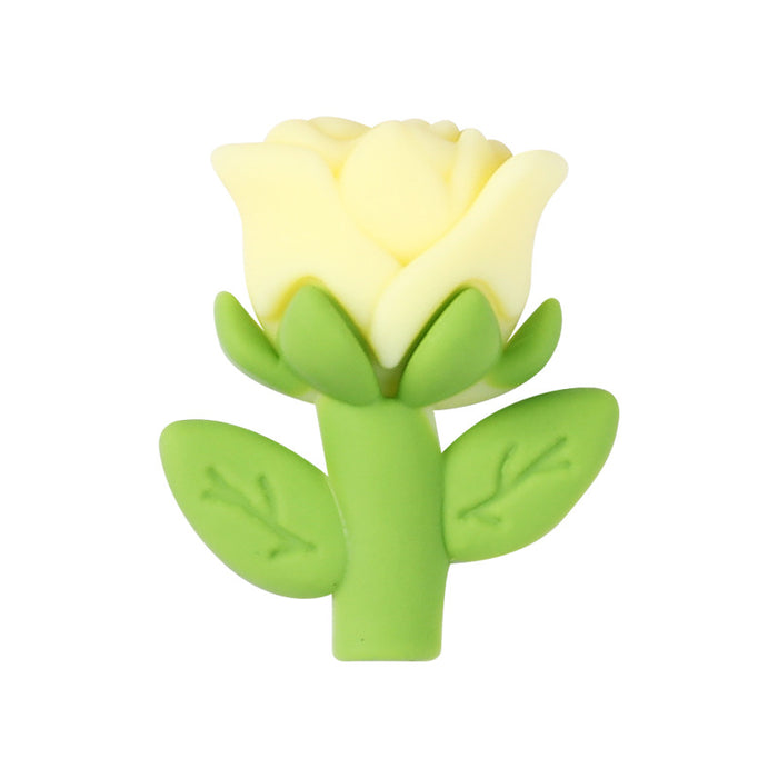 Wholesale 20pcs Stereo Rose Silicone Jewelry Beading Material DIY Bracelet Necklace Flower 3D Silicone Beads