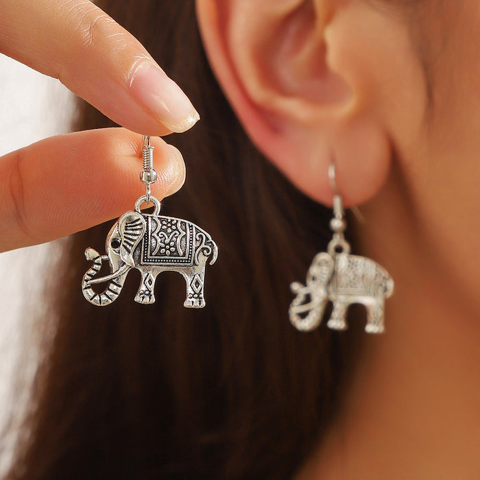 Wholesale Alloy Elephant Earrings JDC-ES-KaY005