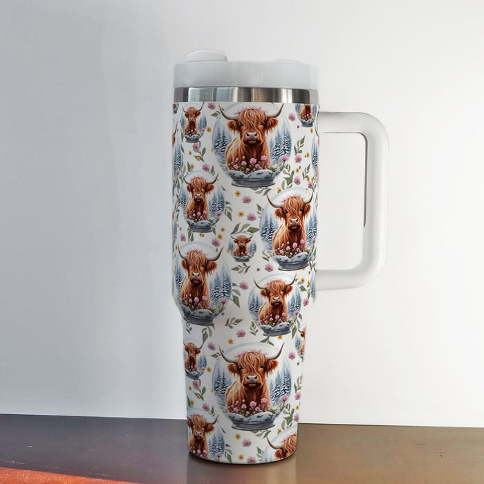 Wholesale Western Cowboy 40oz Stainless Steel Tumbler with Handle Car Cup MOQ≥2